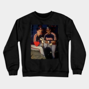 Wally Joyner and Reggie Jackson in Los Angeles Angels of Anaheim Crewneck Sweatshirt